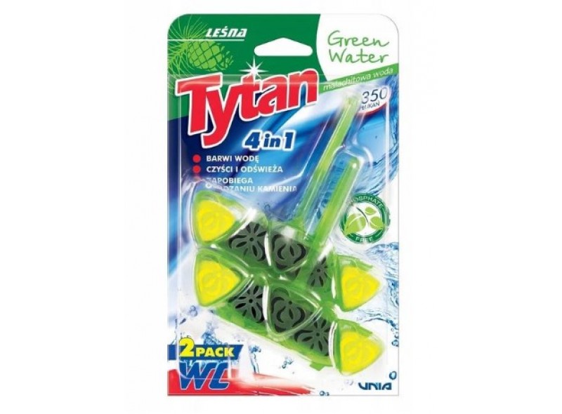 Чотирьохфазний блок для унітазу 4 в 1 Tytan Green Water (Forest) 2x0,040г (лісовий) (97-575) Чотирьохфазний блок для унітазу 4 в 1 Tytan Green Water (Forest) 2x0,040г (лісовий) (97-575)